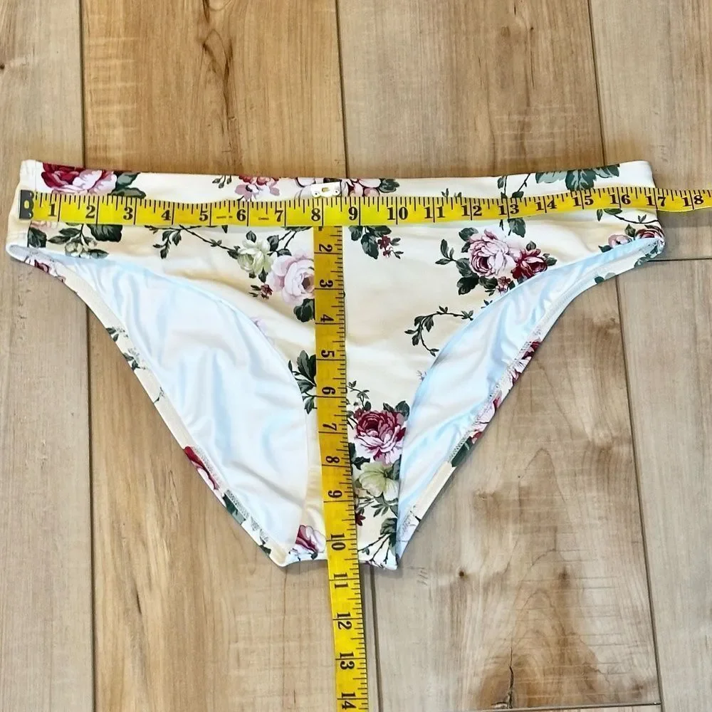 NWT Antonio Melani Style Bungalow Bikini Bottom Floral XL